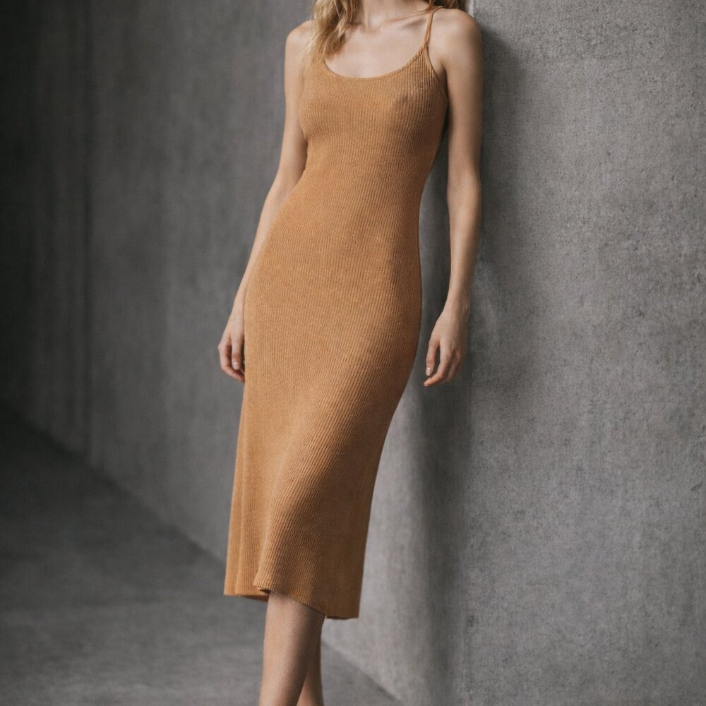 Liana Ribbed Mid Maxi Dress